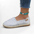 Charger l'image dans la visionneuse de la galerie, Espadrille en toile femme Podoways 36 Silver