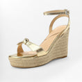 Charger l'image dans la visionneuse de la galerie, Espadrille femme couleur doré Podoways 35 Wheat