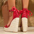 Charger l'image dans la visionneuse de la galerie, Espadrille rouge pour femme Podoways