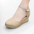 Charger l'image dans la visionneuse de la galerie, Espadrille type sandale femme Podoways 35 Wheat