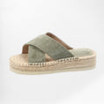 Charger l'image dans la visionneuse de la galerie, Espadrille verte femme Podoways 32 Green