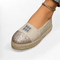 Charger l'image dans la visionneuse de la galerie, Espadrille femme imitation luxe Podoways 35 Wheat