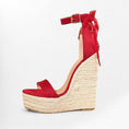 Charger l'image dans la visionneuse de la galerie, Espadrille rouge pour femme Podoways 35 Red