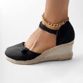 Charger l'image dans la visionneuse de la galerie, Espadrilles compensées femme Podoways 34 Black