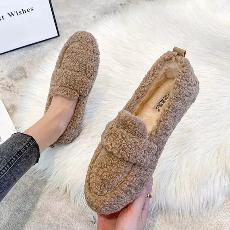Mocassin fourré pour femme Podoways 36 RosyBrown