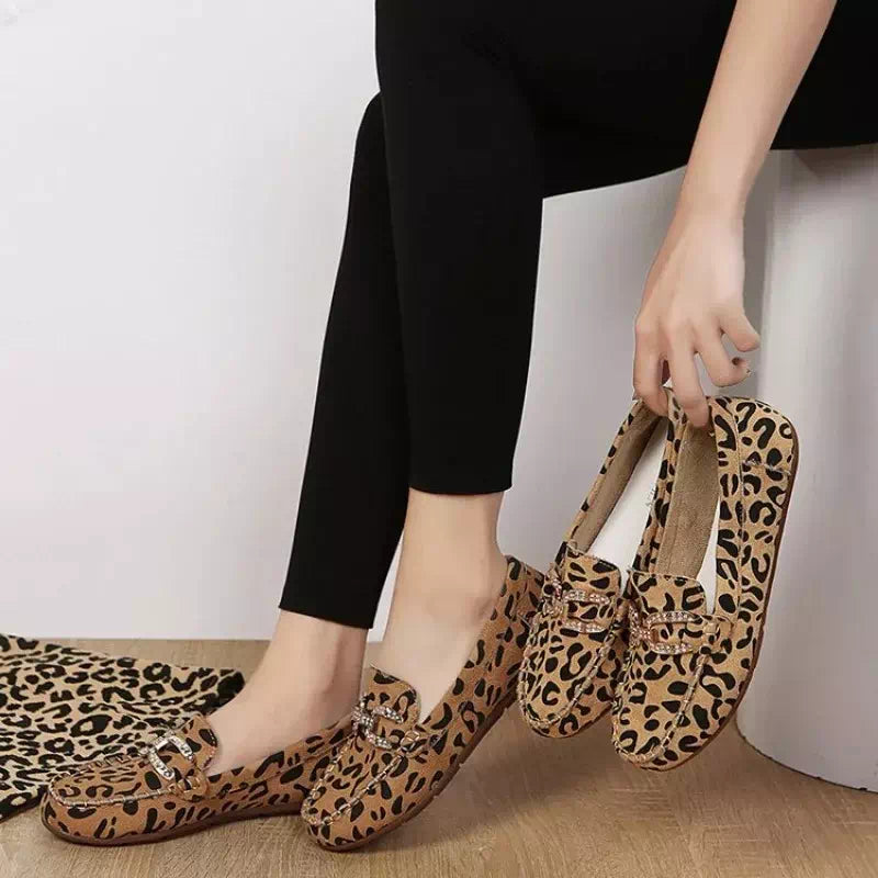 Mocassin leopard pour femme  Podoways