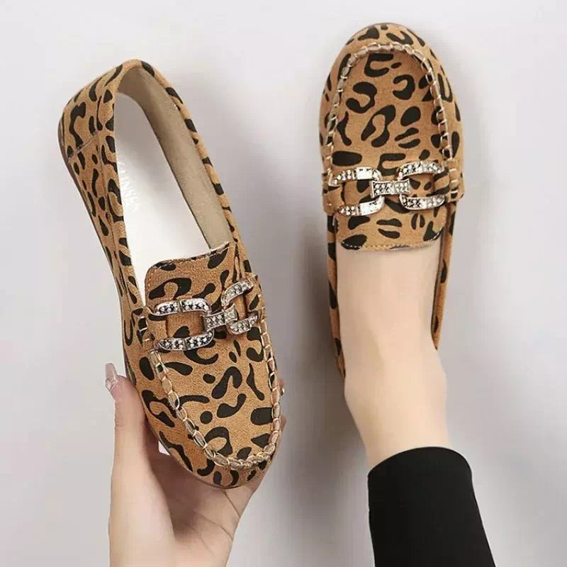 Mocassin leopard pour femme Podoways 36 Chocolate