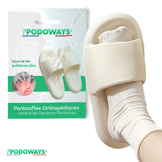 Pantoufle orthopédique confortable contre les douleurs de la voûte plantaire - spécial liquidation Semelles Orthopédiques PODOWAYS