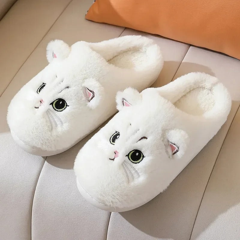 Pantoufle petit chat Podoways 36 Blanc