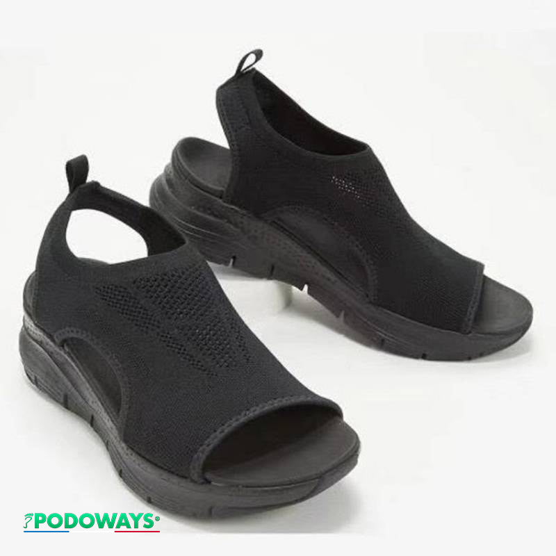 Sandale orthopédique femme - spécial liquidation Semelles Orthopédiques PODOWAYS 39 Black