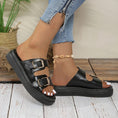 Charger l'image dans la visionneuse de la galerie, Sandales femme en cuir confortables et compensées Podoways