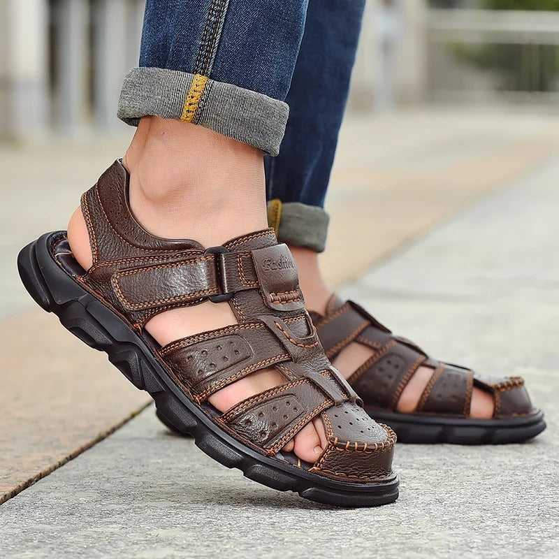 Sandales à scratch pour homme Podoways