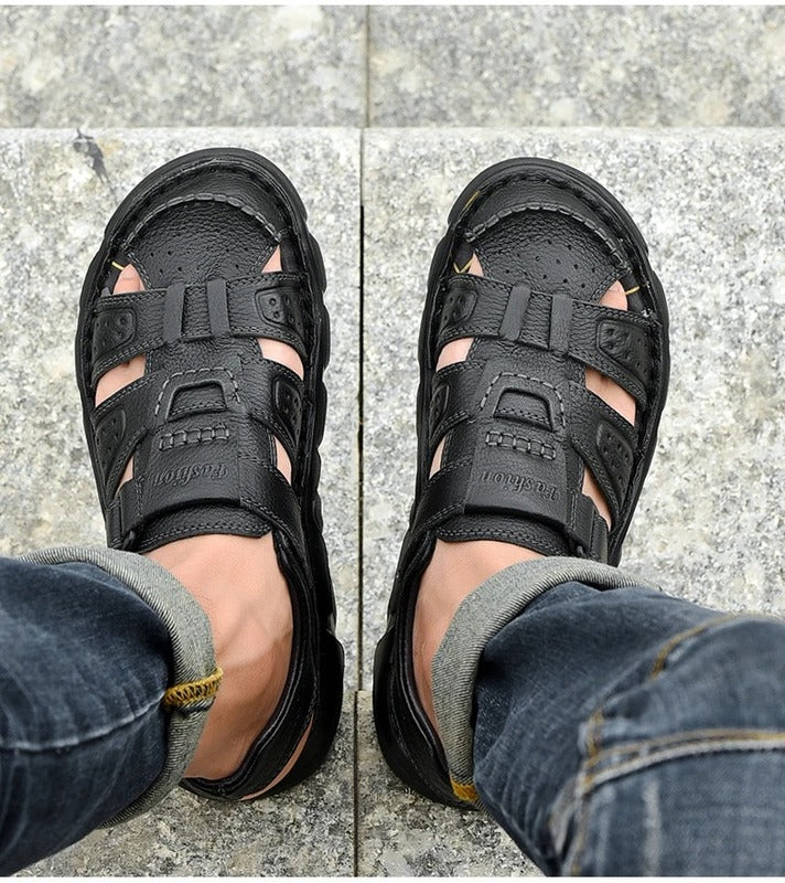 Sandales à scratch pour homme Podoways