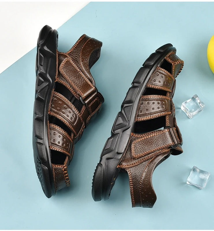 Sandales à scratch pour homme Podoways