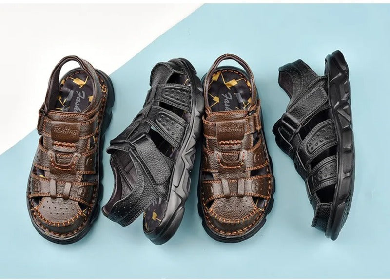 Sandales à scratch pour homme Podoways