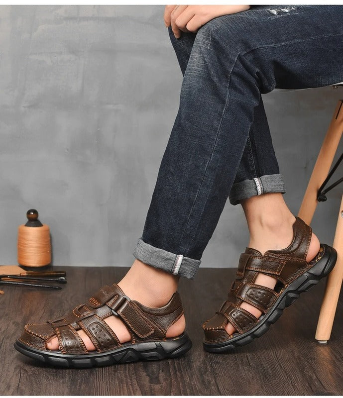 Sandales à scratch pour homme Podoways