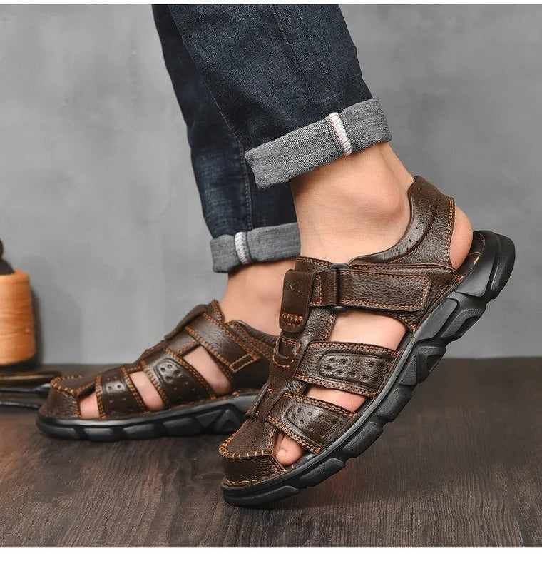Sandales à scratch pour homme Podoways