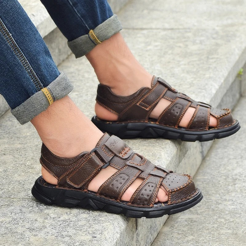 Sandales à scratch pour homme Podoways