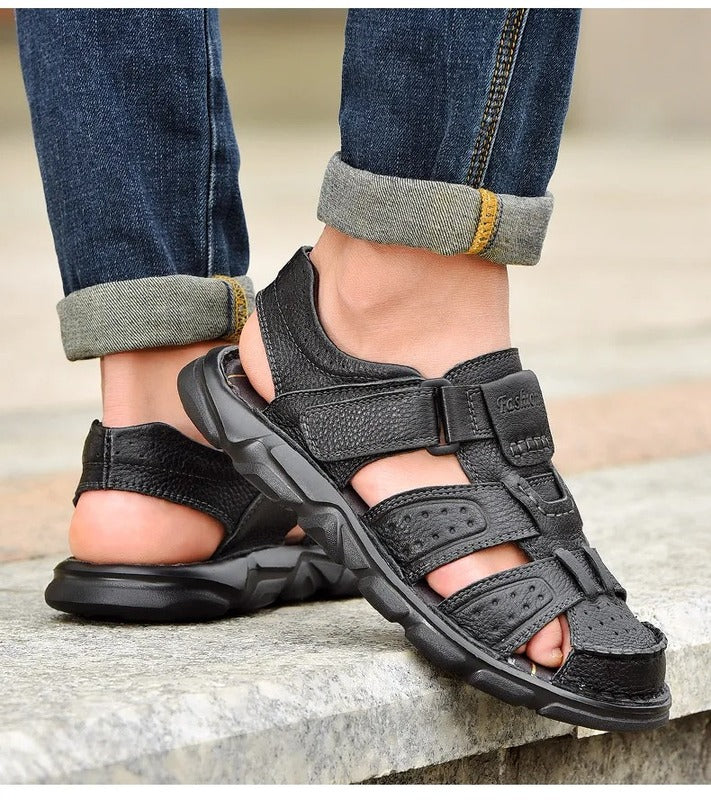 Sandales à scratch pour homme Podoways