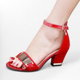 Charger l'image dans la visionneuse de la galerie, Sandales rouges à talons Podoways 34 Red