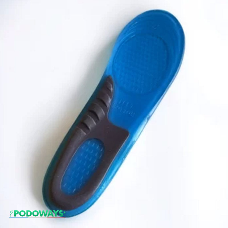 Semelle pour chaussure de sécurité en Gel Actif - Vue du dessus, montrant la structure en gel actif pour absorber les chocs