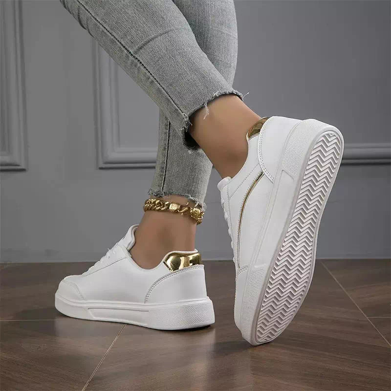 Basket blanche tendance femme hotsell