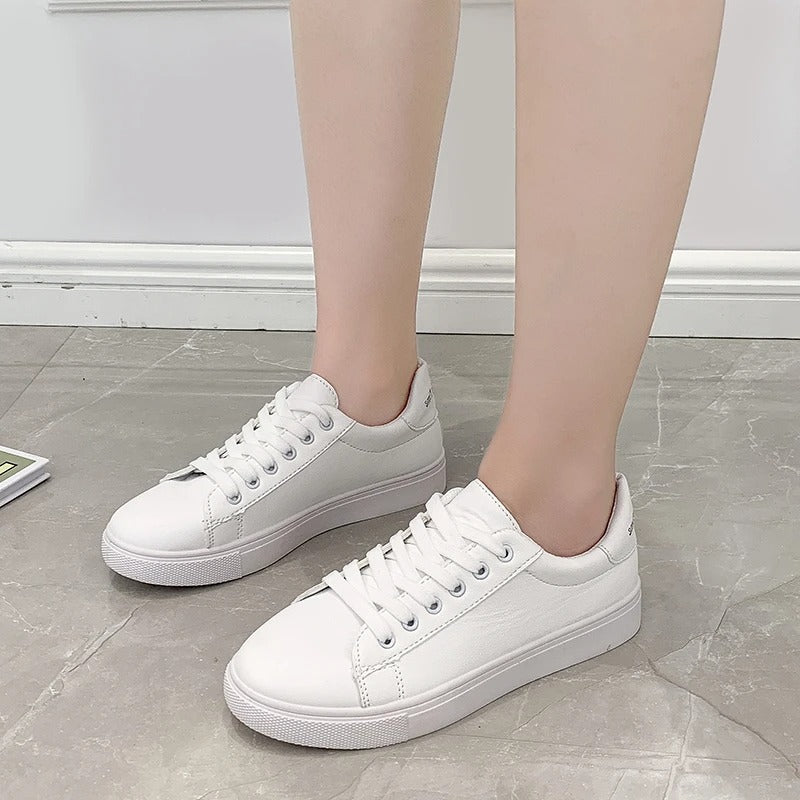 Basket en cuir blanc pour femmes  Podoways   