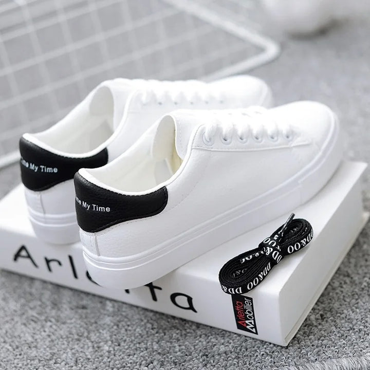 Basket en cuir blanc pour femmes  Podoways   