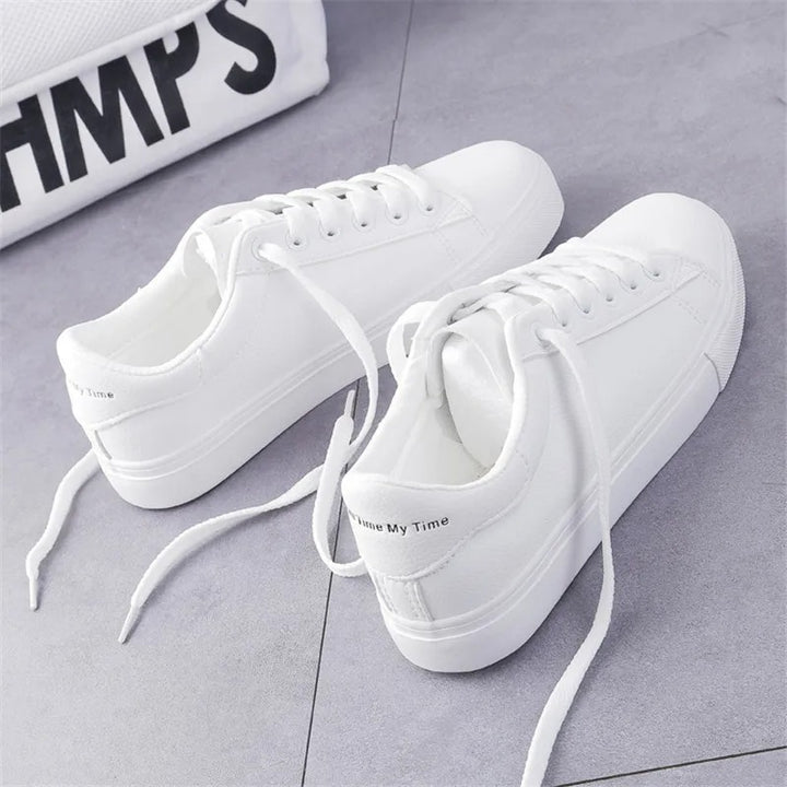 Basket en cuir blanc pour femmes  Podoways   