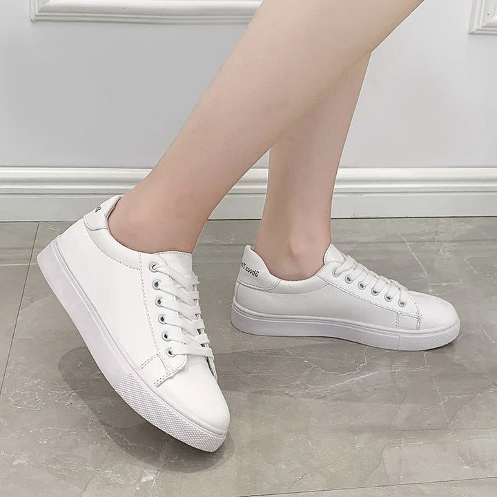 Basket en cuir blanc pour femmes  Podoways   
