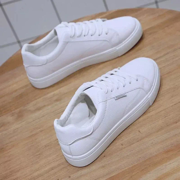 Basket en cuir pour femmes - spécial liquidation Podoways Blanc 43