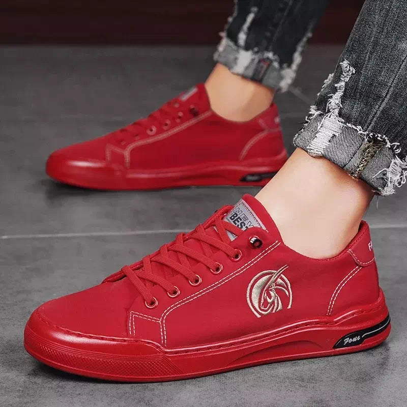 Basket homme rouge
