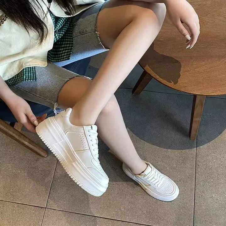 Basket toile blanche pour femmes Chaussures Orthopédiques Podoways   