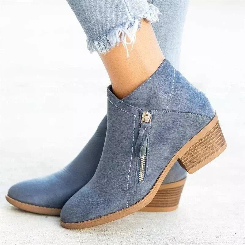Bottines orthopédiques en daim pour femmes - spécial liquidation Chaussures Orthopédiques Podoways 39 CornflowerBlue