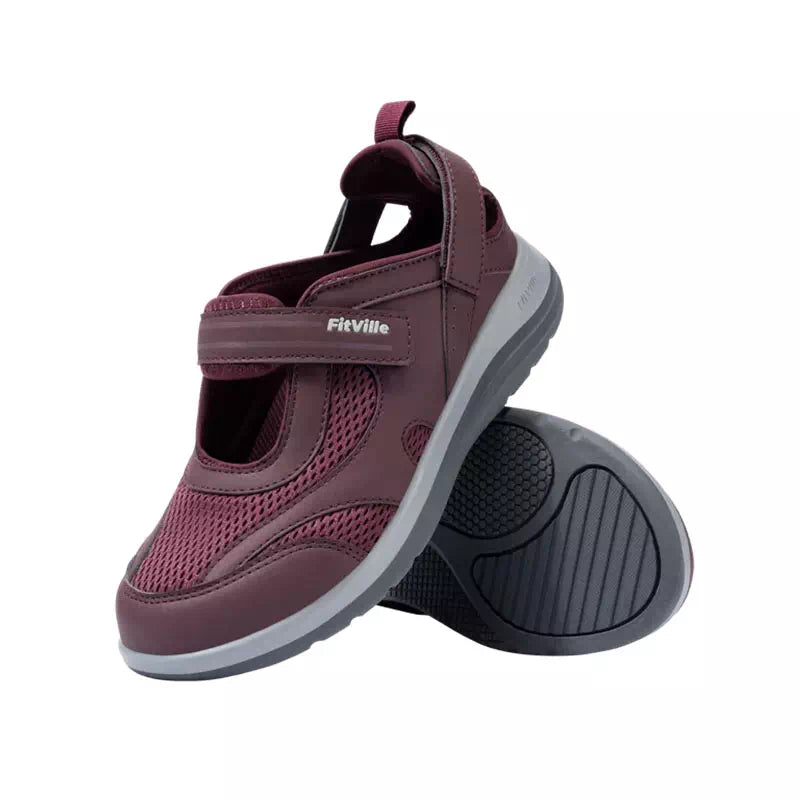 Chaussures orthopédiques élégantes extra larges - spécial liquidation Podoways 36 DarkRed