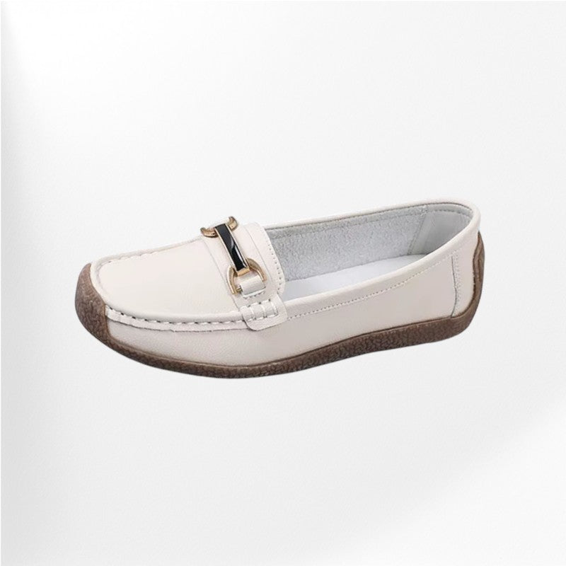 Mocassin en cuir tres souple pour femme Podoways