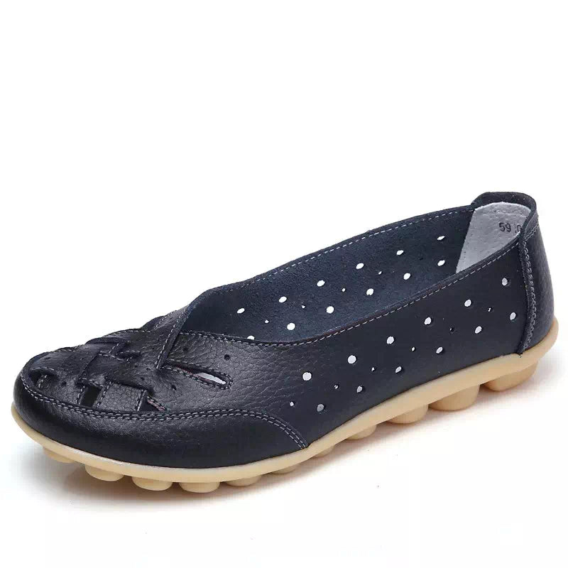 Mocassin anti-derapant plat  Podoways 36 Black 