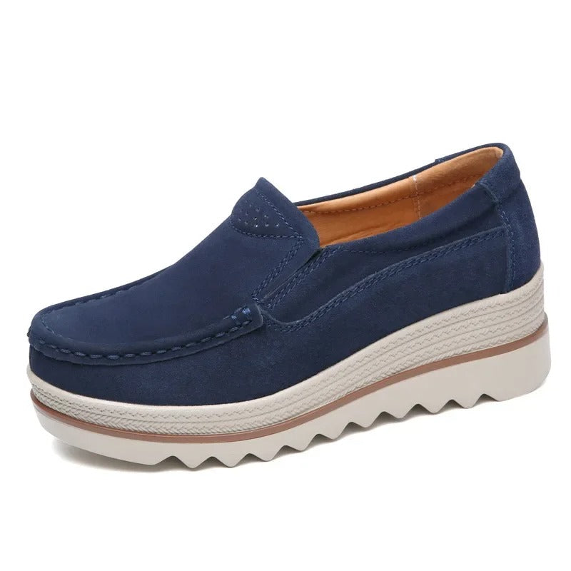 Mocassin bicolore pour femme Podoways 36 RoyalBlue