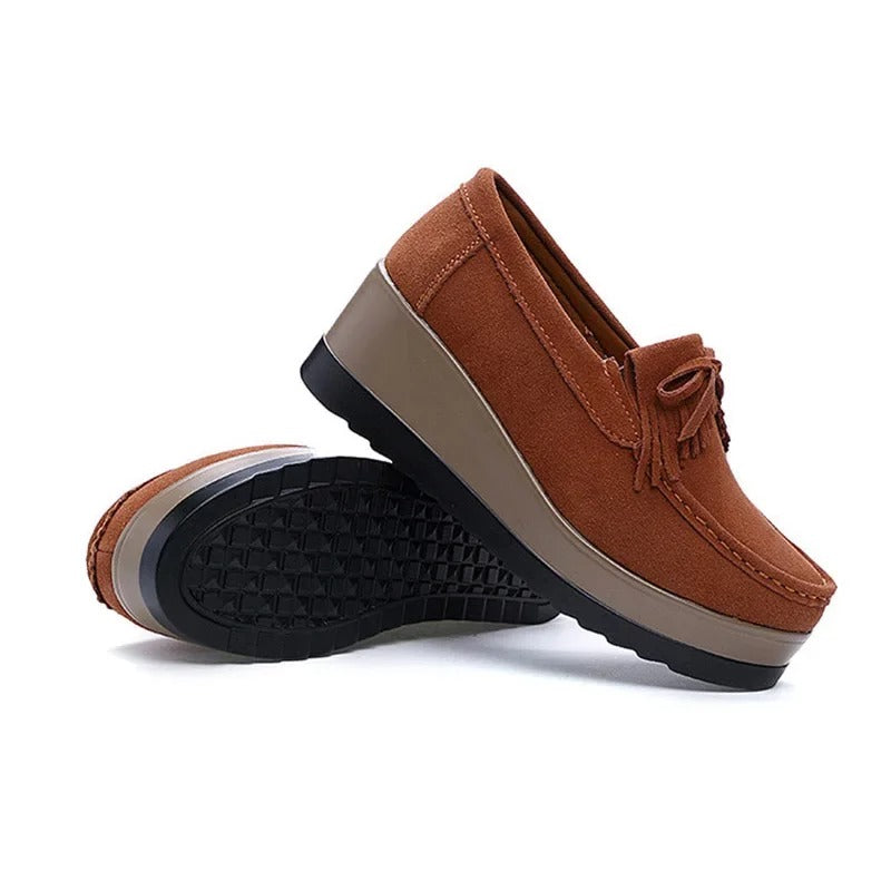Mocassin bicolore pour femme  Podoways 36 Chocolate 