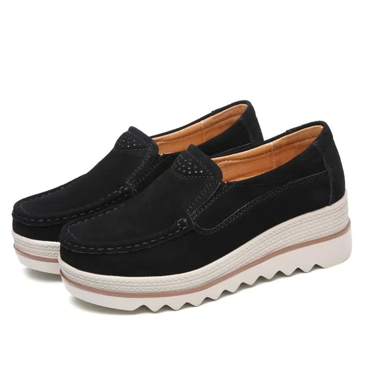 Mocassin bicolore pour femme  Podoways 36 Black 