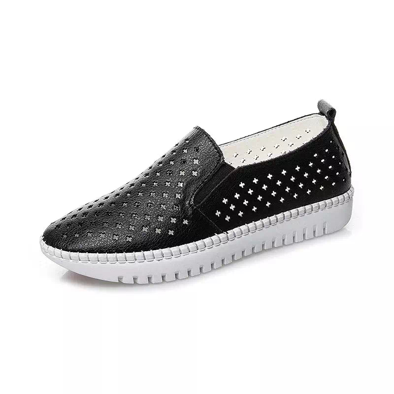 Mocassin blanc pour femme  Podoways 36 Black 