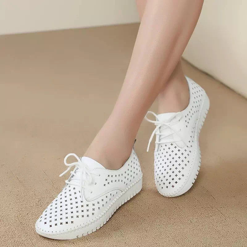 Mocassin blanc pour femme  Podoways   