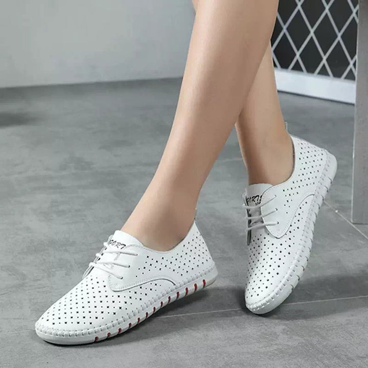 Mocassin blanc pour femme  Podoways   