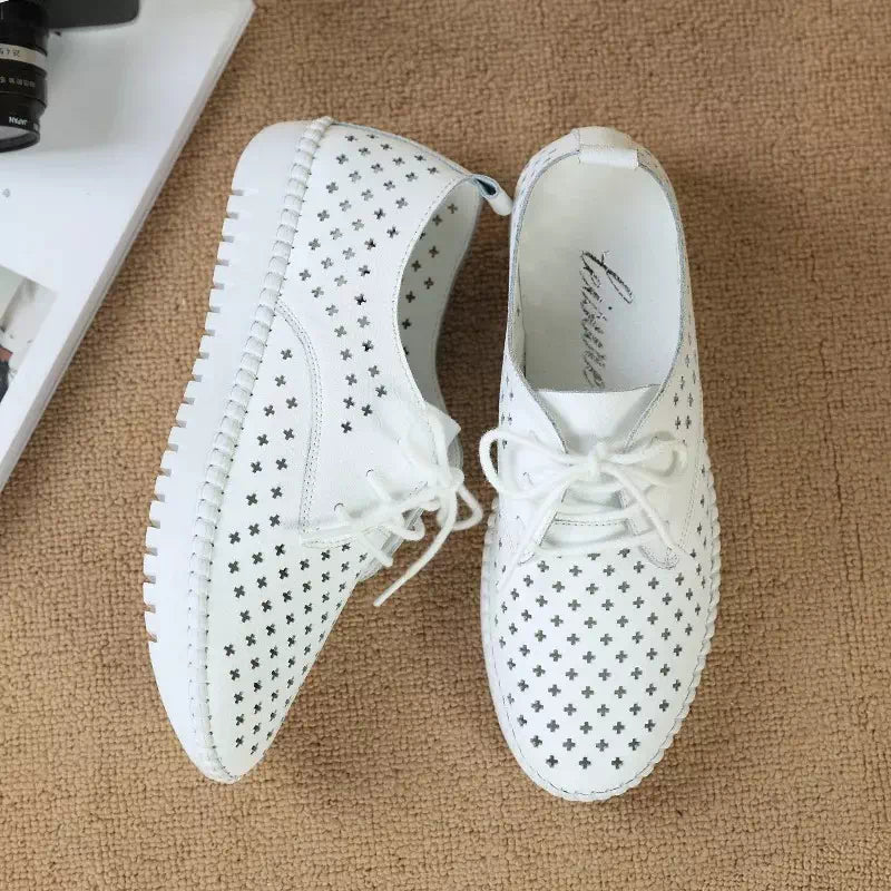 Mocassin blanc pour femme  Podoways   