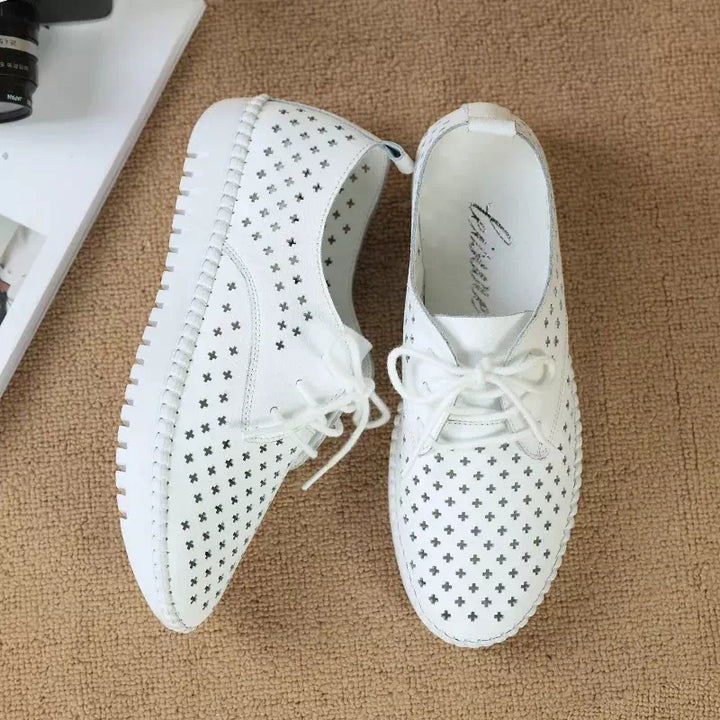 Mocassin blanc pour femme  Podoways   