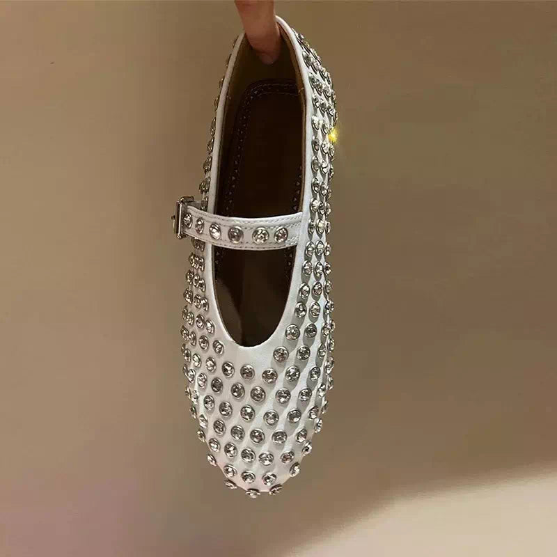Mocassin clouté pour femme Podoways 36 Blanc