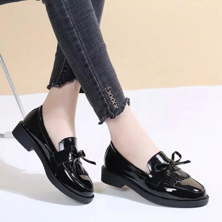 Mocassin cuir noir pour femme  Podoways   
