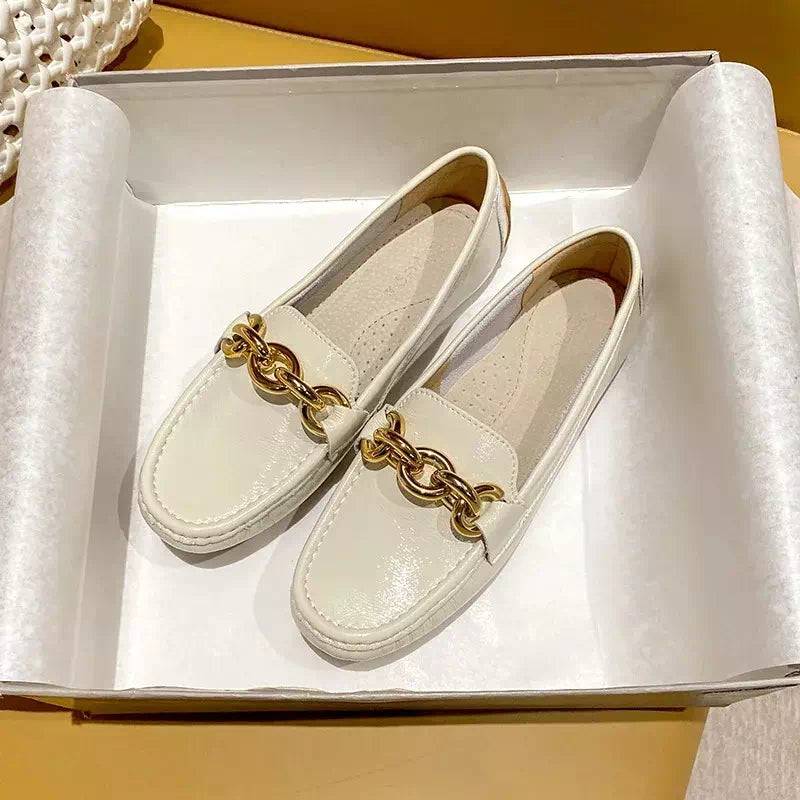 Mocassins dorés pour femmes  Podoways   
