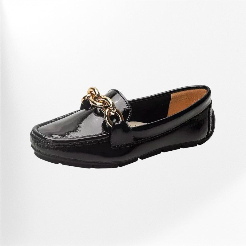 Mocassins dorés pour femmes Podoways