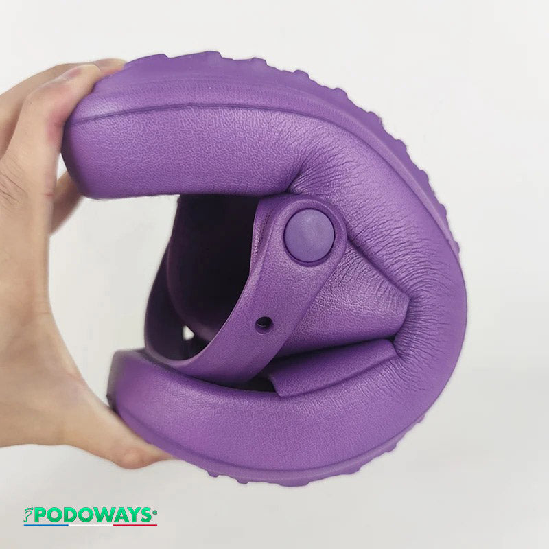 Sandales orthopédiques pour les pieds plats, coloris violet souples et légères 